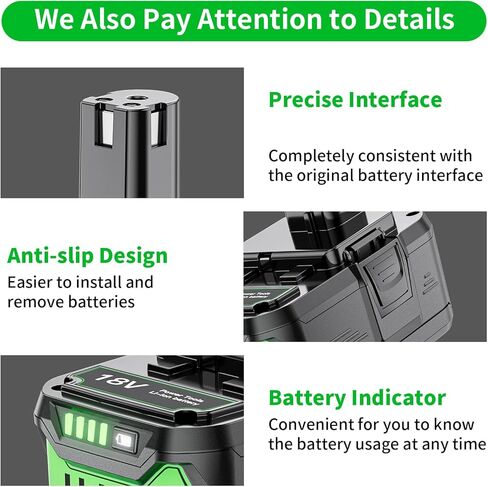 Enhanced 8.0Ah Replace for Ryobi 18V Battery Compatible with Ryobi Battery 18v P108 P102 P103 P104 P105 P107 P109 P122 18 Volt Drill Grinder Flashlight Batteries in Kuwait
