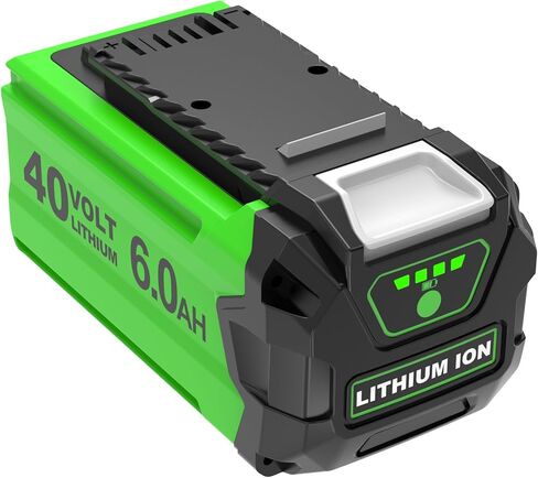 Enermall New Upgraded 2Pack 6.0Ah 40 Volt Battey Replacement for Greenworks 40v Battery Compatible with GreenWorks 40V Li-ion GMAX Power Tools 29472 29252 20202 22262 25312 25322 20642 22272 in Kuwait