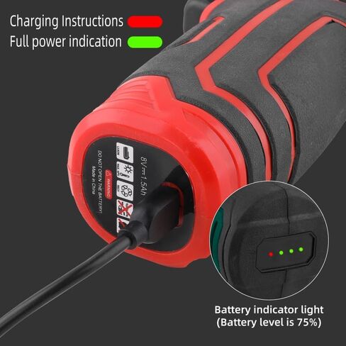 Red 110-piece 8V Electric Screwdriver Set USB Charging Low-power Electric Drill Portable Tool Kit Includes Drill Bits, Sockets, and Screwdriver Bits Set Accessories Men's Tool Kit in Kuwait