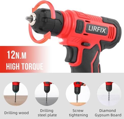 Red 110-piece 8V Electric Screwdriver Set USB Charging Low-power Electric Drill Portable Tool Kit Includes Drill Bits, Sockets, and Screwdriver Bits Set Accessories Men's Tool Kit in Kuwait