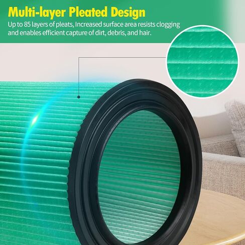 VF6000 Filter Compatible with Ridgid Shop Vac,Compatible with Ridgid 5-20 Gallon Wet/Dry Vacuums,5-Layer Pleated Paper Vacuum Filter Replacement, 2-Pack in Kuwait