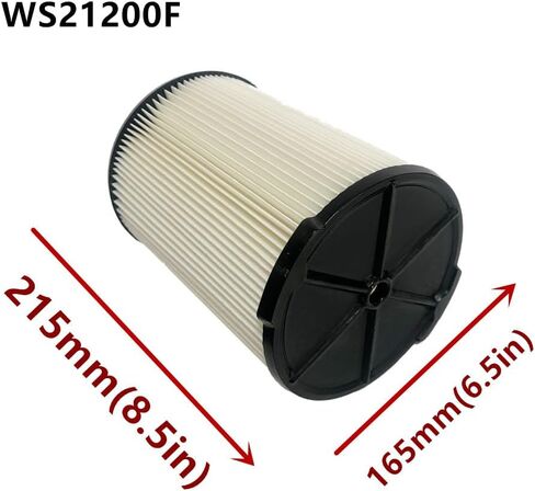 1 PACK Amigriki 1 layer Cartridge vacuum HEPA Standard Filter WS21200F compatible with 5 to 16 Gallon Wet/Dry vacuum cleaner parts in Kuwait