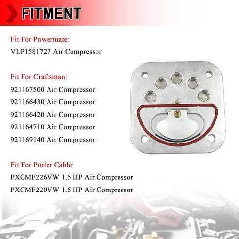 E103497 Air Compressor Valve Plate Kit Fit For Porter Cable PXCMF226VW PXCMF220VW, Fit For Craftsman 921167500 921166430 921166420 921164710 921169140 Air Compressor in Kuwait