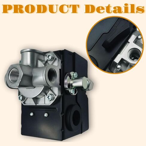 56288020 مفتاح ضغط لمفتاح ضغط Ingersoll Rand 175/140 PSI - 4 Port 56288020-01 مع أداة التفريغ ورافعة التشغيل والإيقاف in Kuwait