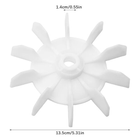 Air Compressor Fan Blade, 2Pcs Replacement for Central Pneumatic Compressor Parts and Air Compressor Parts, White Direct Blades (14MM D-Hole, 135MM Diameter) in Kuwait