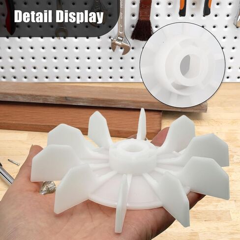 Air Compressor Fan Blade, 2Pcs Replacement for Central Pneumatic Compressor Parts and Air Compressor Parts, White Direct Blades (14MM D-Hole, 135MM Diameter) in Kuwait