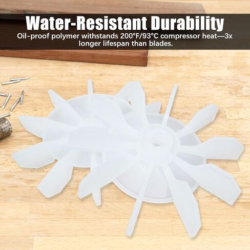 Air Compressor Fan Blade, 2Pcs Replacement for Central Pneumatic Compressor Parts and Air Compressor Parts, White Direct Blades (14MM D-Hole, 135MM Diameter) in Kuwait