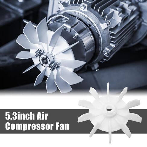 Air Compressor Fan Blade, 2Pcs Replacement for Central Pneumatic Compressor Parts and Air Compressor Parts, White Direct Blades (14MM D-Hole, 135MM Diameter) in Kuwait