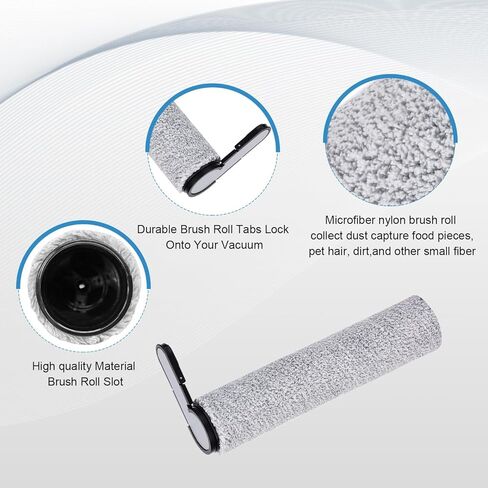 استبدال فلتر HEPA وفرشاة دوارة F25 متوافق مع Roborock F25 ACE/ALT/LT/RT/ACE/GT/المكنسة الكهربائية الجافة والرطبة للغاية، وبكرتين للفرشاة و4 مرشحات HEPA in Kuwait