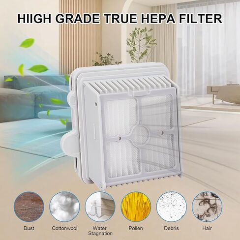 استبدال فلتر HEPA وفرشاة دوارة F25 متوافق مع Roborock F25 ACE/ALT/LT/RT/ACE/GT/المكنسة الكهربائية الجافة والرطبة للغاية، وبكرتين للفرشاة و4 مرشحات HEPA in Kuwait