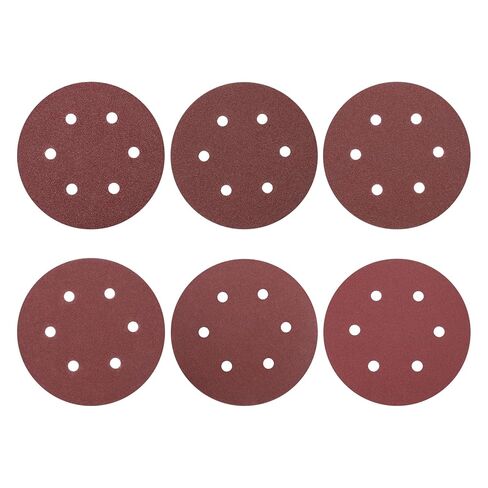 HARFINGTON 75 قطعة قرص صنفرة 6 بوصات 6 فتحات 40/60/80 خطاف وحلقة ورق صنفرة مدارية عشوائية لتلميع المعادن في الأعمال الخشبية in Kuwait