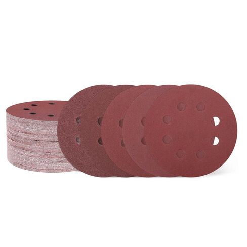 HARFINGTON 75 Pcs 6 Inch Sanding Disc 6 Hole 40/60/80 Grit Hook and Loop Sandpaper Random Orbital Sander Pads for Woodworking Automotive Metal Polishing in Saudi Arabia