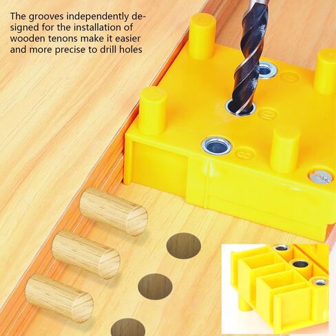 Woodworking Dowel Handheld Drill Guide and Hole Saw Tool 6/8/10mm Drill Bit For Carpentry Straight Hole Locator Clamp in Kuwait