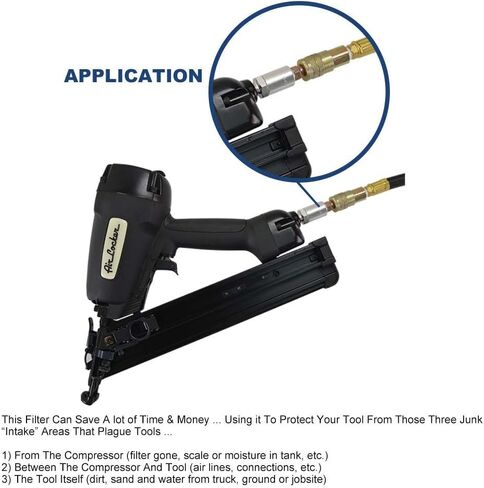 Interstate Pneumatics WR1010 1/4 بوصة NPT مرشح في الخط، بطول 2 بوصة مع 1/4 بوصة FPT (مدخل) × 1/4 بوصة MPT (مخرج) in Kuwait