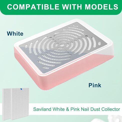 Nail Dust Collector Replacement Filter Compatible with SAVILAND Nail Dust Collector with Lamp, 99% Dust & Fly Ash Filtration, Complete Nail Tech Filter Kit for Home Salon.(4Pack) in Kuwait