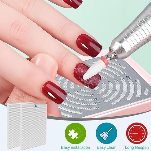 Nail Dust Collector Replacement Filter Compatible with SAVILAND Nail Dust Collector with Lamp, 99% Dust & Fly Ash Filtration, Complete Nail Tech Filter Kit for Home Salon.(4Pack) in Kuwait