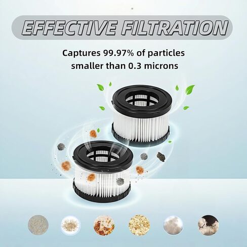 2 Pack DC5151H HEPA Filter Replacement Fit for DEWALT DC515 & DCV517 Wet Dry Vacuums in Kuwait