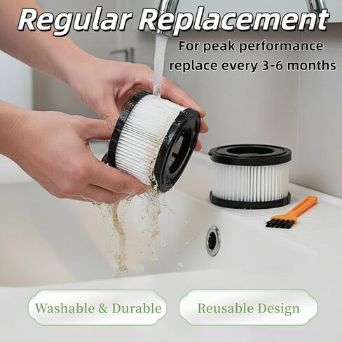 2 Pack DC5151H HEPA Filter Replacement Fit for DEWALT DC515 & DCV517 Wet Dry Vacuums in Kuwait