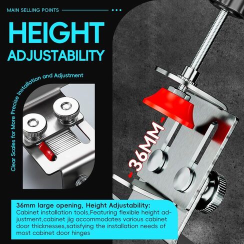 Quick-Install Cabinet Door Installation Tool,Adjustable Cabinet Door Installation Clamp,Cabinet Door Installation Positioner,Versatile Cabinet Hardware Jig in Kuwait