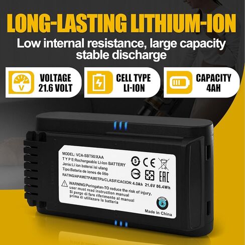 Replacement Battery for Samsung Jet 60 65 70 75 90 Series Cordless Vacuum Cleaner, Replacement for VCA-SBTA60,VCA-SBT90,VCA-SBT90EB Model Battery【NOT for Jet85 & Jet95 & Jet Bespoke】 in Kuwait