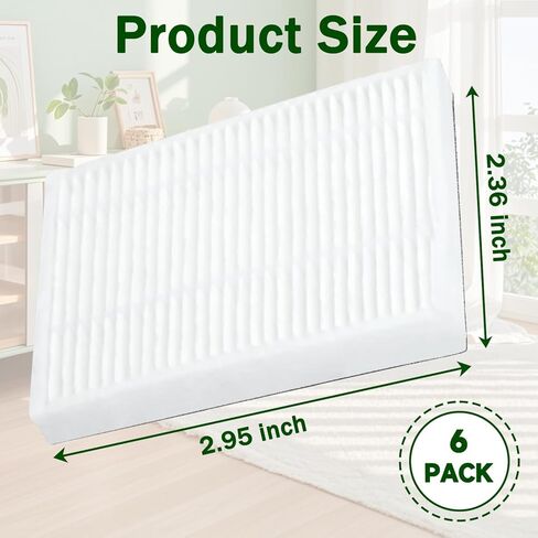 6 Pack Hepa Filter Fit for Eufy Clean L50, L50 SES, L60, L60 SES, L60 Hybrid L50 Series Robot Vacuum Cleaner, Washable Replacement Parts Robots Vacuum Filter with Foam Filter Accessories in Kuwait