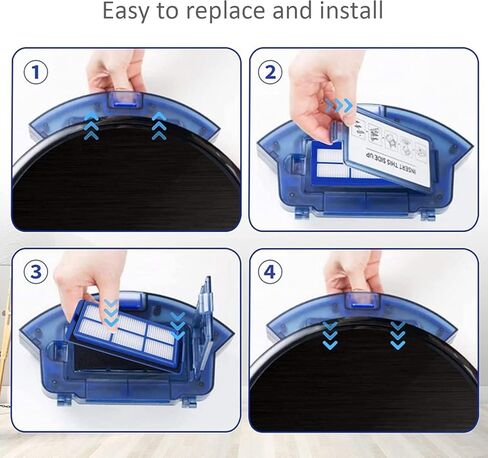 مرشحات بديلة متوافقة مع Eufy RoboVac 11S Max، 15C Max، G10، G30، G30 Edge، G30 Verge، G20، ملحقات مرشحات المكنسة الروبوتية، حزمة من 2 in Kuwait