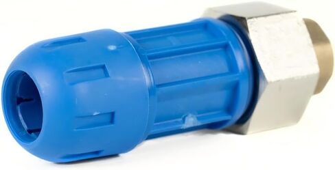 اتحاد تقليل الضاغط F1221 - لنظام الهواء المضغوط FastPipe السريع - تركيب 90 درجة / استبدال أجزاء ضاغط الهواء - 3/4 بوصة × 1/2 بوصة NPT حلقة دائرية مزدوجة باللون الأزرق in Kuwait