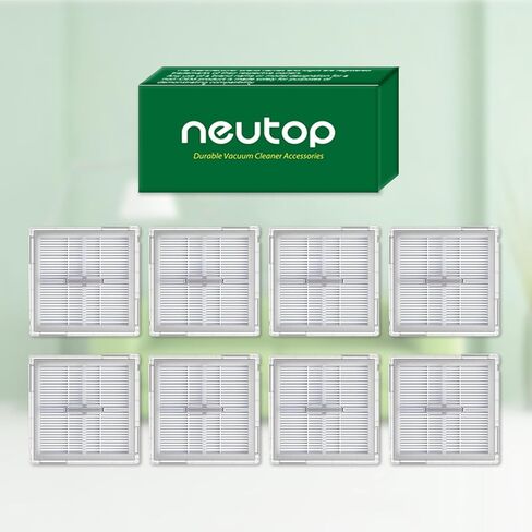استبدال مرشحات Neutop HEPA المتوافقة مع Roborock Q10 S5/Q10 S5+/Q10 X5/Q10 X5+، أجزاء المكانس الكهربائية الروبوتية، ملحقات مرشح عالية الكفاءة، 8 عبوات in Kuwait