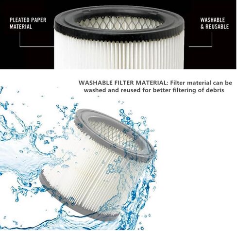 1PACK Ruiqiwei CMXZVBE38752 خرطوشة فلتر HEPA متوافق مع CRAFTSMAN CMXZVBE38752 رطب / جاف WALL VAC مصنوع من 2002-2004 مرشح لمتجر التثبيت على الحائط Vac FLOORMASTER HANG-UP VACS Shop Vacuums in Kuwait