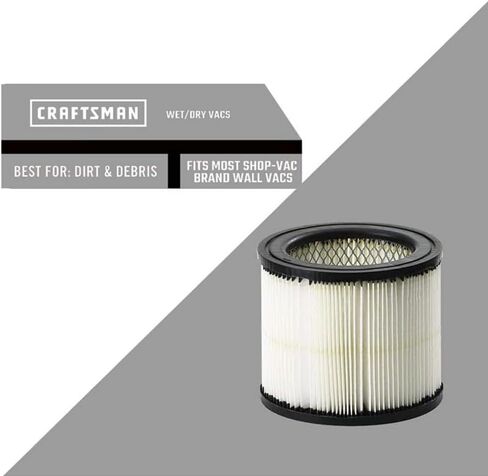 1PACK Ruiqiwei CMXZVBE38752 خرطوشة فلتر HEPA متوافق مع CRAFTSMAN CMXZVBE38752 رطب / جاف WALL VAC مصنوع من 2002-2004 مرشح لمتجر التثبيت على الحائط Vac FLOORMASTER HANG-UP VACS Shop Vacuums in Kuwait