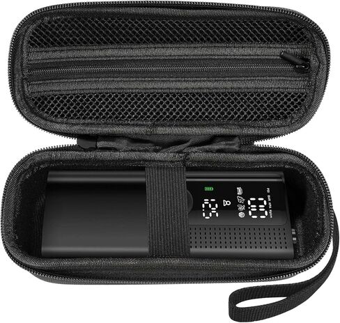 Carrying Case Compatible with Airmoto Tire Inflator, Hard Shell Storage Box for Tire Inflator Portable Air Compressor, Travel Protective Bag with Mesh Pocket for Air Pump Accessories, Black in Kuwait