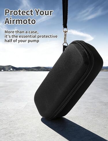 Carrying Case Compatible with Airmoto Tire Inflator, Hard Shell Storage Box for Tire Inflator Portable Air Compressor, Travel Protective Bag with Mesh Pocket for Air Pump Accessories, Black in Kuwait