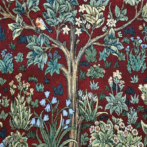 Aubelin Tapestry GREEN William Morris Tree of Life Fine Art Tapestry Wall Hanging 100% Cotton Size 28"x63" in Saudi Arabia