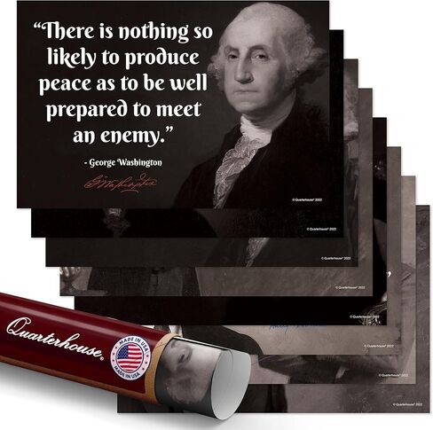 Quarterhouse American Presidents Quotes Poster Set, Social Studies Classroom Learning Materials for K-12 Students and Teachers, Set of 8, 12 x 18 Inches, Extra Durable in Saudi Arabia