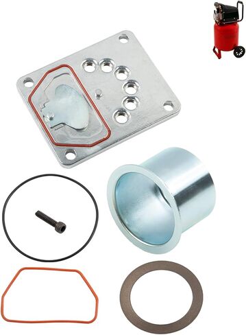 Air Compressor Valve Plate Kit & Compressor Cylinder Sleeve with Compression Ring Replace ZAC0032 K-0650 Compatible with Craftsman DeVilbiss Porter Cable Black & Decker VT Series Oil-Free Pumps in Kuwait