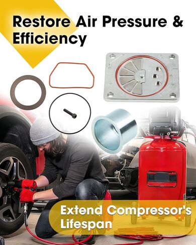 Air Compressor Valve Plate Kit & Compressor Cylinder Sleeve with Compression Ring Replace ZAC0032 K-0650 Compatible with Craftsman DeVilbiss Porter Cable Black & Decker VT Series Oil-Free Pumps in Kuwait