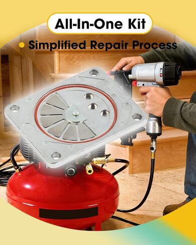 Air Compressor Valve Plate Kit & Compressor Cylinder Sleeve with Compression Ring Replace ZAC0032 K-0650 Compatible with Craftsman DeVilbiss Porter Cable Black & Decker VT Series Oil-Free Pumps in Kuwait