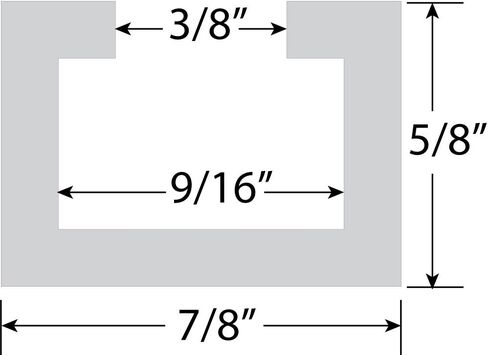 Peachtree Woodworking 1019 46" Aluminum Heavy Duty T Track in Kuwait