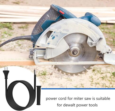 33007898 2 سلك 16 مقياس استبدال سلك الطاقة (9.8 قدم) لـ DEWALT DW704 DW708 DW718 DW360 DW705 DW364 DW384 DW421 DWP849X منشار ميتري، منشار دائري، ملمع، قطع غيار أدوات طاقة ساندر سلك الطاقة in Kuwait