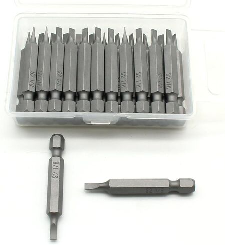 TMAX 25 قطعة 1/8 بوصة مفك برأس مسطح مشقوق تأثير جاهز 2 بوصة طول إدراج بت عرافة عرقوب مع فتحة الإفراج السريع in Kuwait