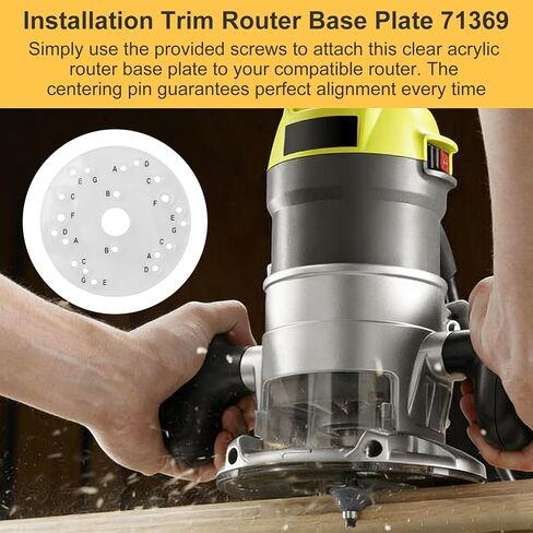 71369 Router Base Clear Plate Acrylic 6-1/2" for Bos-ch, Dewalt, Ryobi, Porter Cable, Makita,Durable Router Base Plate Replacement 71369(Centering Pin, Screws & Letter Marked Predrilled Holes) in Kuwait
