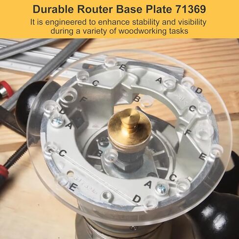 71369 Router Base Clear Plate Acrylic 6-1/2" for Bos-ch, Dewalt, Ryobi, Porter Cable, Makita,Durable Router Base Plate Replacement 71369(Centering Pin, Screws & Letter Marked Predrilled Holes) in Kuwait