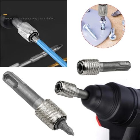 3 عبوات SDS-Plus شانك إلى 1/4 بوصة محول مأخذ سداسي محول SDS-PLUS إلى 1/4 بوصة محول سداسي لمطرقة دوارة مثقاب سائق بدون مفتاح ظرف 1/4 بوصة مجموعة لقم مفك براغي in Kuwait