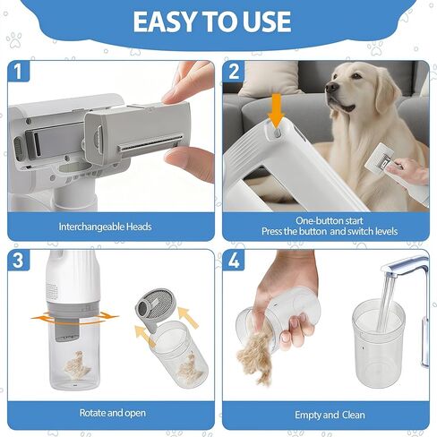 Washable Reusable Replacement Filter for Pet Grooming Vacuum - Compatible with DELOMENPA 5-in-1 Cordless Pet Grooming Vacuum & Deshedding Tool in Kuwait