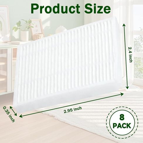 8 Pack Hepa Filter Replacement Compatible with iRobot Roomba 105 Series, Filter for 104 Vac, 105 Vac, 105 Combo, Q0120, Q0110, Q0520, Y0140, Y0110, Y01120, Y051020, Replacement Upright Vacuum Filters in Kuwait