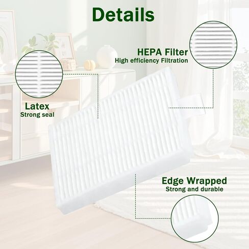 8 Pack Hepa Filter Replacement Compatible with iRobot Roomba 105 Series, Filter for 104 Vac, 105 Vac, 105 Combo, Q0120, Q0110, Q0520, Y0140, Y0110, Y01120, Y051020, Replacement Upright Vacuum Filters in Kuwait
