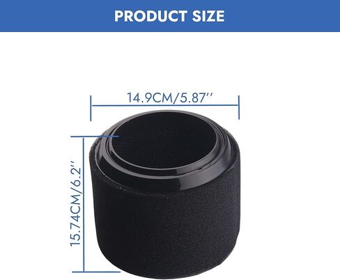 VF3700 Wet Application Foam Filter (Single Cartridge) - Compatible with 3 to 4.5 Gallon Shop Vacuums & Workshop Wet/Dry Vacs - Replacement Foam Filter for Wet Cleaning in Kuwait