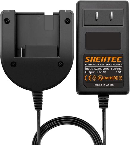 Shentec 1.2V-18V Porter Cable Ni-MH/Ni-Cd Charger Compatible with Porter Cable PC18B PCC489N PCXMVC Porter Cable Battery Slide-in Style (Not Fit for Li-ion Battery) in Kuwait