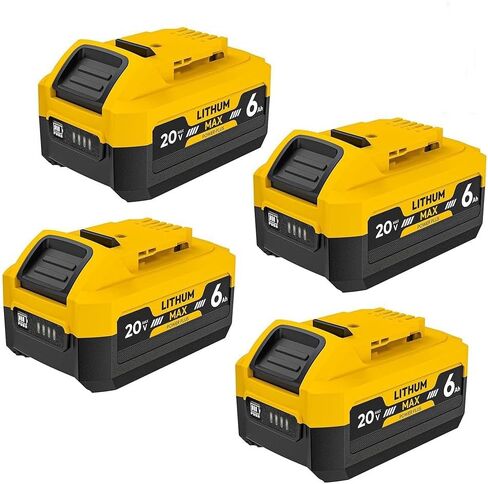YBT 2-Pack 8.0Ah Replacement for DW20V MAX Battery – Grade A Lithium Cells, V0 Fireproof Case, 1000 Cycles – Compatible with DW20V Max Tools and Chargers in Kuwait