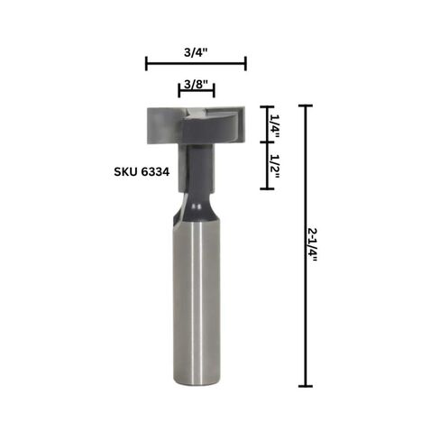 6334 لقم توجيه T-Slot مقاس 3/4 بوصة، ساق 3/8 بوصة SD × 1/4 بوصة HTC × 1/4 بوصة | MLCS in Kuwait
